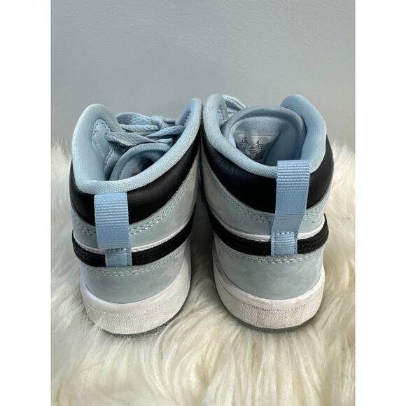 Nike Air Jordan High Tops White Black Powdered Blue Toddle Sneakers size 13C - Picture 4 of 9